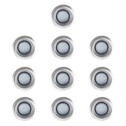 10 X 40mm IP67 LED Decking Lights - White, Warm White Or Blue LED