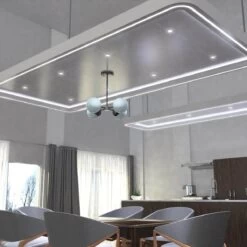 Pack Of 25 Recessed GU10 Spot Light In White Finish -LED Downlights Store dl k wh kitchen compressed camera 2 1