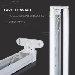 5 Pack - Twin 5FT, 1500mm Batten Fitting For LED Tubes -LED Downlights Store easy to install led batten