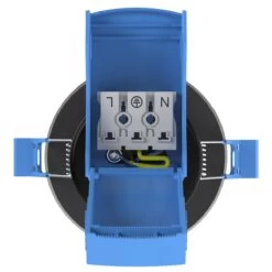 Multi Pack Of 10 Fire Rated Downlights With Quick Connectors - Brushed Chrome/Satin Nickel 13 Multi Pack Of 10 Fire Rated Downlights With Quick Connectors - Brushed Chrome/Satin Nickel -LED Downlights Store fr gu10 k product chrome blue clips brushed bulb open back compressed 1