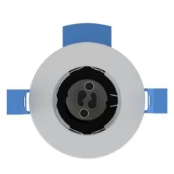 Multi Pack Of 25 Fire Rated Downlights - White Finish, Includes Quick Connectors -LED Downlights Store fr gu10 k product chrome blue clips white front compressed