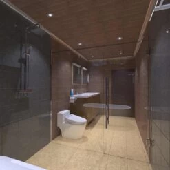 8w LED Fire Rated Downlight, Chrome Bezel -LED Downlights Store fr led cct bathroom 6000k chrome compressed scene 2.1438 1