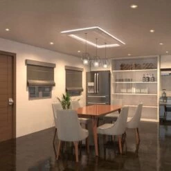 Pack Of 50 8w LED Fire Rated Downlight, Brushed Chrome Bezel -LED Downlights Store fr led cct dining area compressed satin nickel 3000k scene 2.1528 1