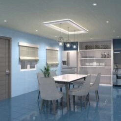 8w LED Fire Rated Downlight, White Bezel 29 8w LED Fire Rated Downlight, White Bezel -LED Downlights Store fr led cct dining area compressed white 4000k scene 2.1562