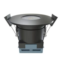 Pack Of 10, 8w LED Fire Rated Downlight, Matt Black Bezel -LED Downlights Store fr led cct product black back compressed 1 1 1