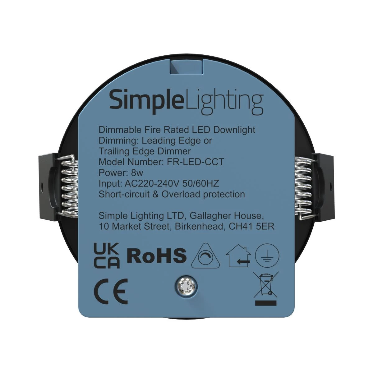 Multipack, 50 X 8w LED Fire Rated Downlight, Matt Black Bezel 6 Multipack, 50 X 8w LED Fire Rated Downlight, Matt Black Bezel - Image 6