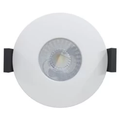 Pack Of 10, 8w LED Fire Rated Downlight, White Bezel -LED Downlights Store fr led cct product white top compressed 1 1 1