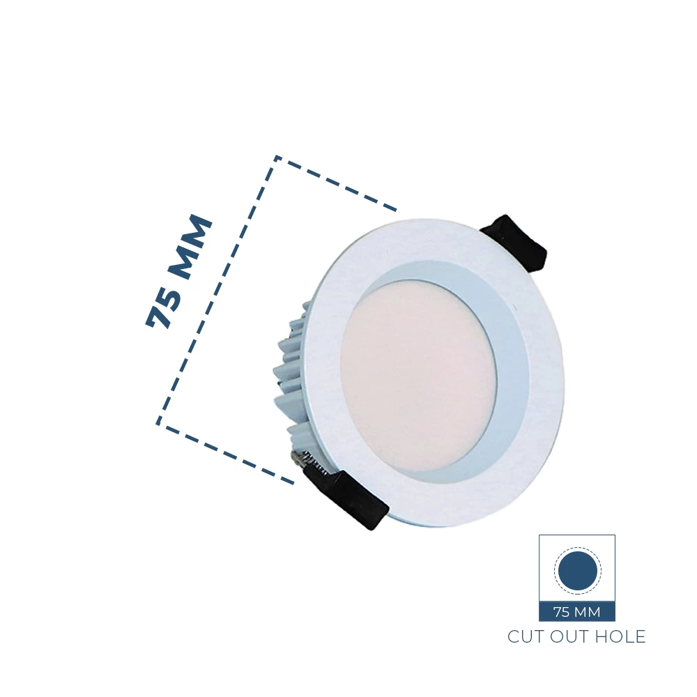 8w Low Glare IP65 Short Can Dimmable Fire Rated Downlight - Image 6