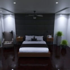 25 X Tilt Fire Rated GU10 Downlights, Brushed Chrome -LED Downlights Store frk t sn bedroom compressed 12 2