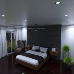 25 X Tilt Fire Rated GU10 Downlights, Brushed Chrome -LED Downlights Store frk t sn bedroom compressed 13 2