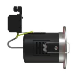 10 X Tilt Fire Rated GU10 Downlights, Brushed Chrome -LED Downlights Store frk t sn product draft angle 2 left.934