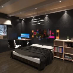 50 X Tilt Fire Rated GU10 Downlights, White Bezel -LED Downlights Store frk t w bedroom compressed scene 2 3