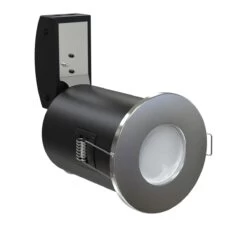 Pack Of 10 IP65 Shower Fire Rated Fixed Downlights In A Brushed Chrome Finish -LED Downlights Store frss product 02 compressed close camera 1
