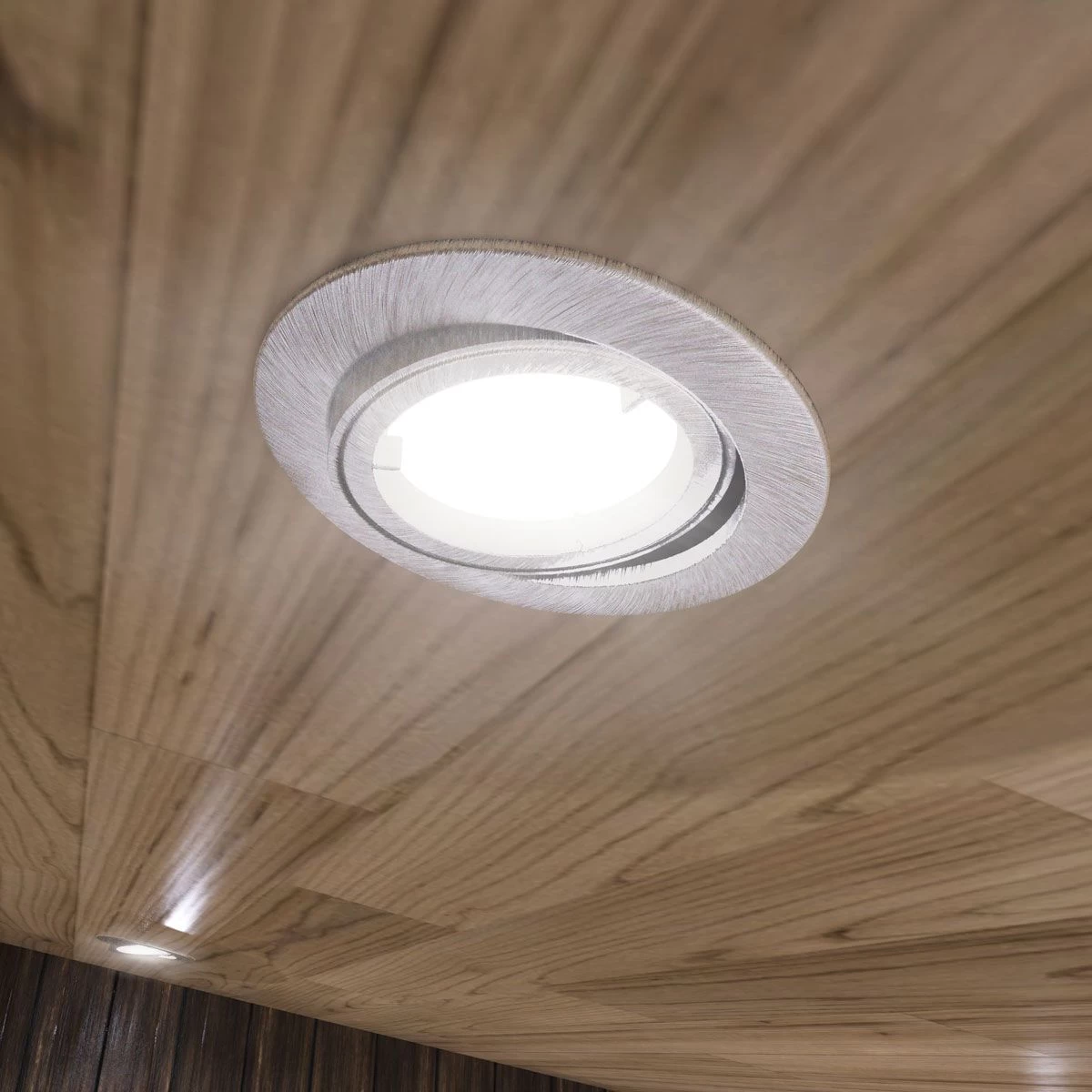 Pack Of 10 Tilt GU10 Fire Rated Downlights With A Brushed Chrome Finish 10 Pack Of 10 Tilt GU10 Fire Rated Downlights With A Brushed Chrome Finish - Image 10