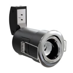 Pack Of 10 Tilt GU10 Fire Rated Downlights With A Brushed Chrome Finish 31 Pack Of 10 Tilt GU10 Fire Rated Downlights With A Brushed Chrome Finish -LED Downlights Store frts product no bulb compressed scene 7 2