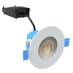 Pack Of 25 6w, Colour Adjustable Fire Rated Downlights, White -LED Downlights Store full shot of a 6w white fire rated downlight 2