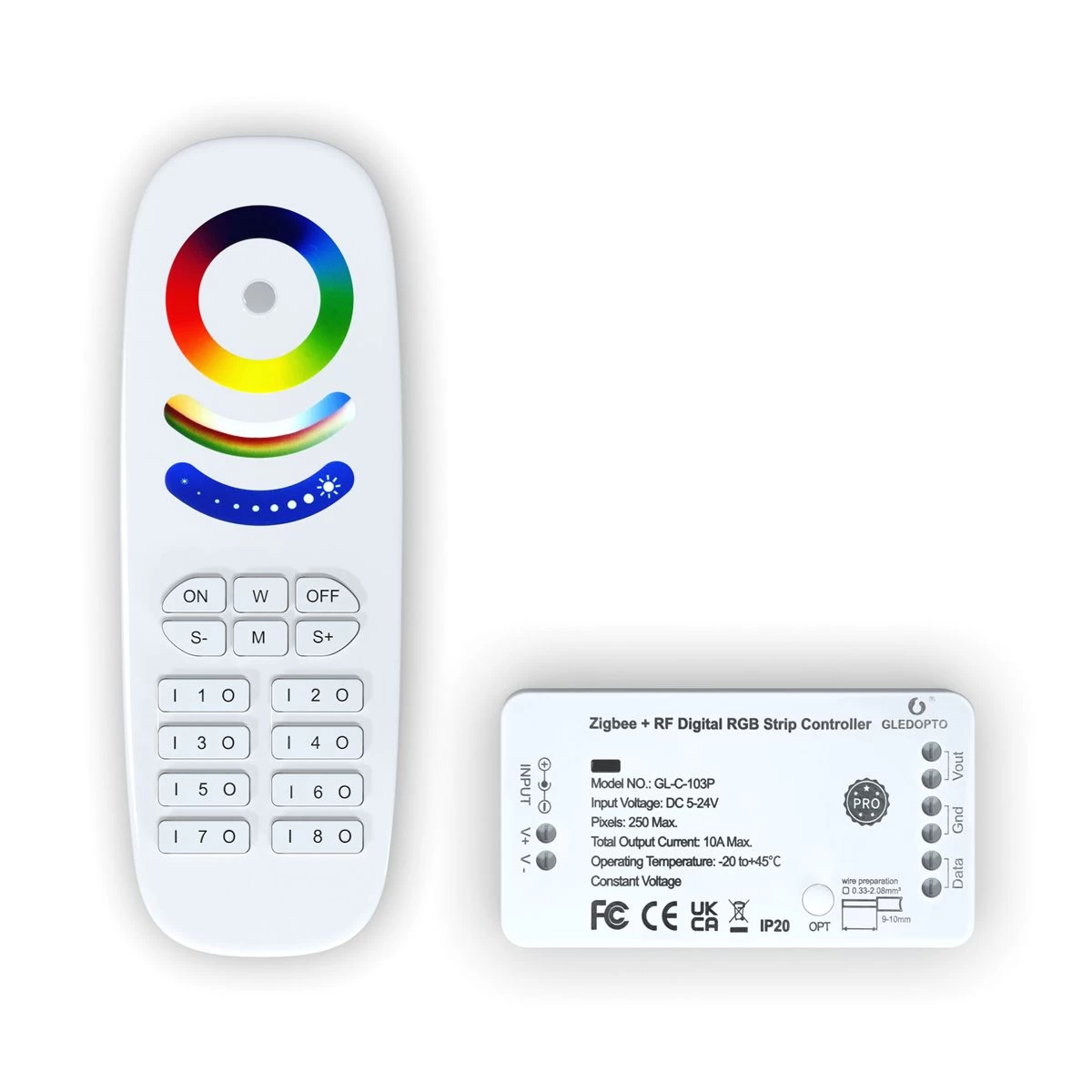 Digital Pixel LED Strip Lighting Remote Control & Receiver Kit 1 Digital Pixel LED Strip Lighting Remote Control & Receiver Kit