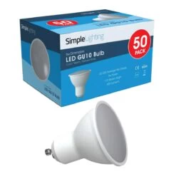 Pack Of 50 5w GU10 Dimmable LED Bulbs - Cool, Natural Or Warm White Light