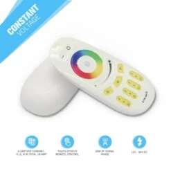 RGB Remote Control & Receiver Set - 4 Zone Control 11 RGB Remote Control & Receiver Set - 4 Zone Control -LED Downlights Store key features rgb led controller