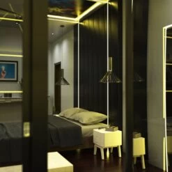 Trimless Plaster In Aluminium Profile With Diffuser & End Caps , 2m Long 18 Trimless Plaster In Aluminium Profile With Diffuser & End Caps , 2m Long -LED Downlights Store ld5051c bedroom walk in closet camera 4 compressed