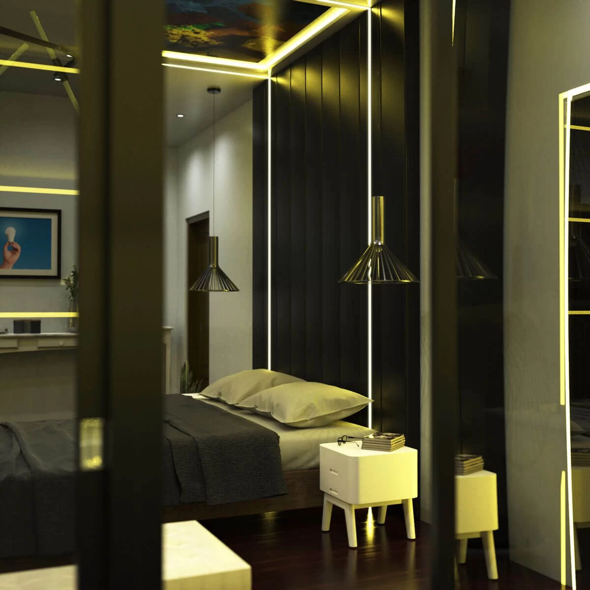 Trimless Plaster In Aluminium Profile With Diffuser & End Caps , 2m Long 6 Trimless Plaster In Aluminium Profile With Diffuser & End Caps , 2m Long - Image 6