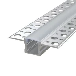 Trimless Plaster In Aluminium Profile With Diffuser & End Caps , 2m Long