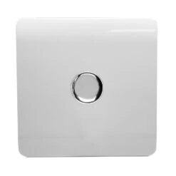 Trendi Artistic Modern Screwless 120 Watt LED Dimmer Switch Ice White