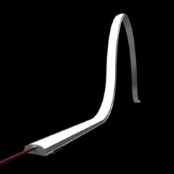 2m Long, Bendable Aluminium LED Profile 22 2m Long, Bendable Aluminium LED Profile -LED Downlights Store lr18062m product lighted endcap bracket strip bended near view compressed 1