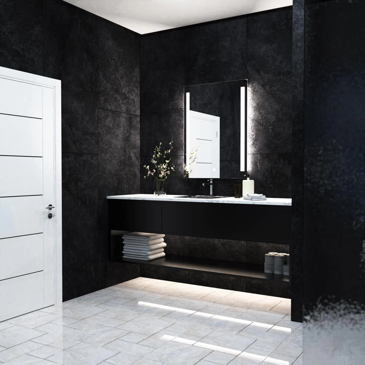 60x80cm IP44 Colour Adjustable LED Bathroom Mirror With Defogger 3 60x80cm IP44 Colour Adjustable LED Bathroom Mirror With Defogger - Image 3