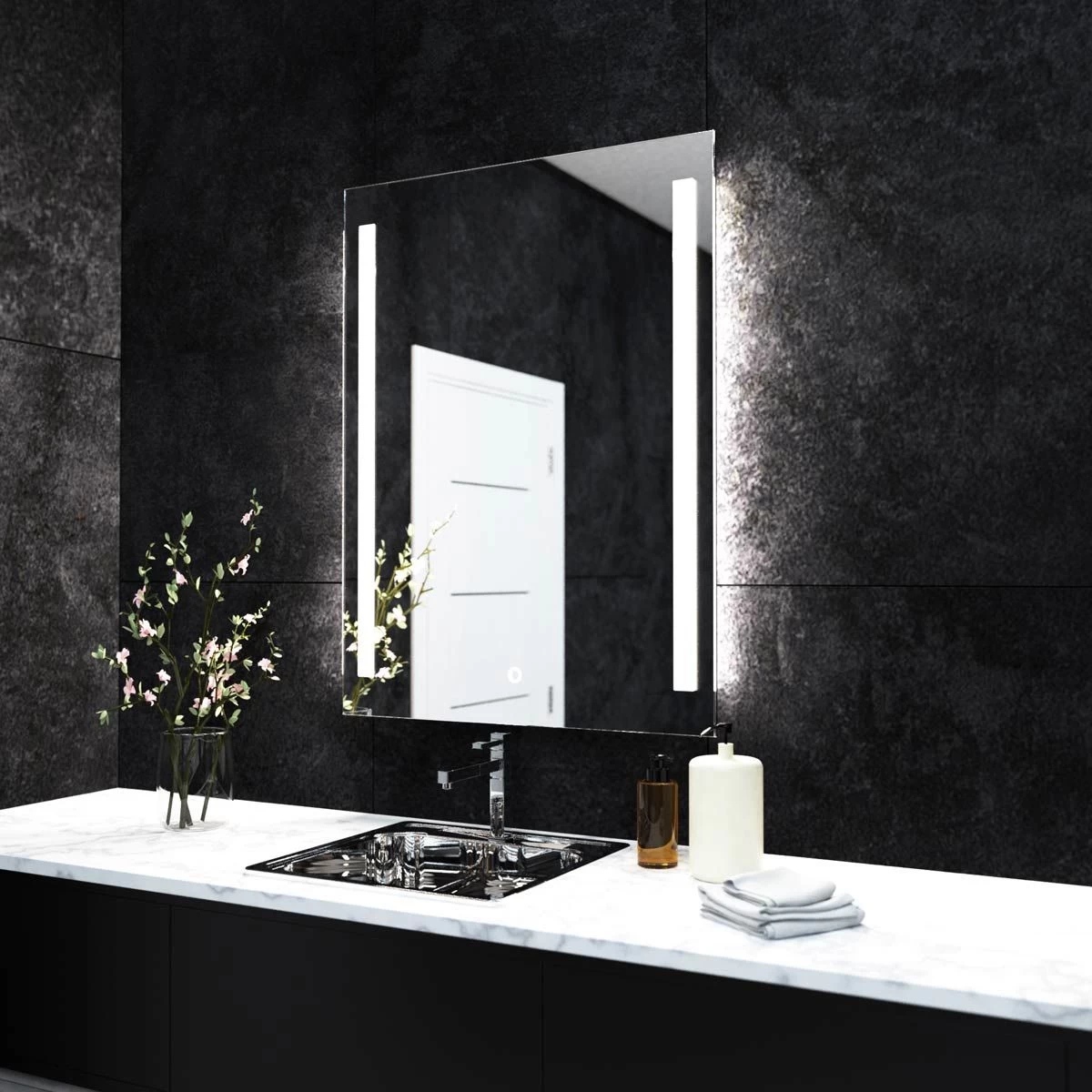 60x80cm IP44 Colour Adjustable LED Bathroom Mirror With Defogger 5 60x80cm IP44 Colour Adjustable LED Bathroom Mirror With Defogger - Image 5