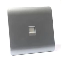 Trendi 1 Gang CAT 5 Or 6 Artistic Modern Glossy Screwless PC Socket Silver 6 Trendi 1 Gang CAT 5 Or 6 Artistic Modern Glossy Screwless PC Socket Silver -LED Downlights Store pcsi side 1000x1000 1