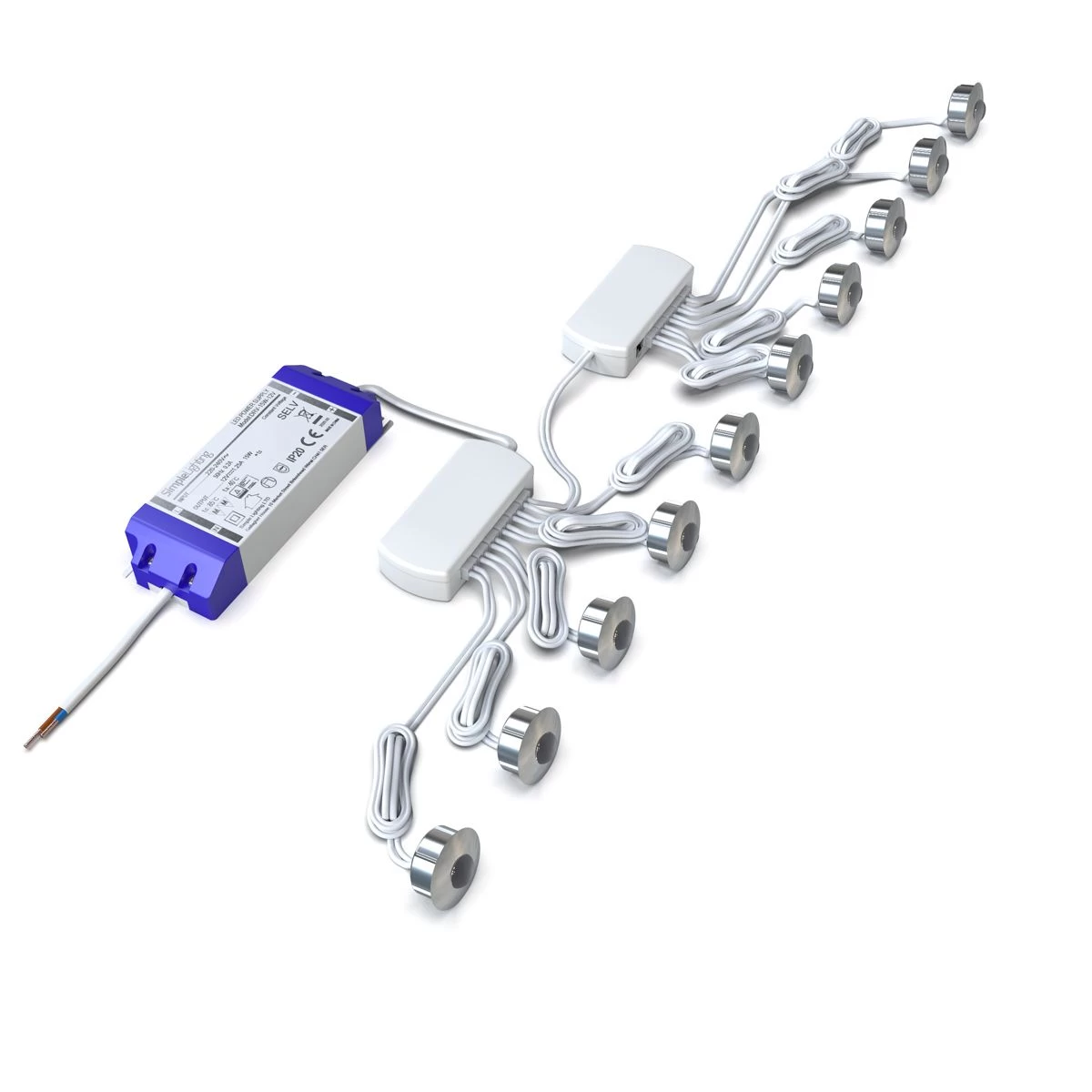 10 X LED Plinth Light Kit With LED Driver - Natural White 2 10 X LED Plinth Light Kit With LED Driver - Natural White - Image 2