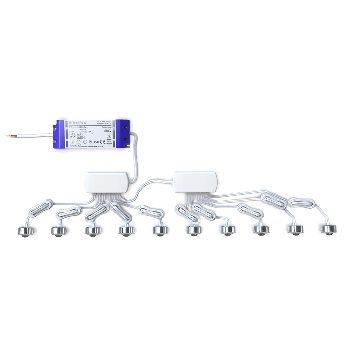 10 X LED Plinth Light Kit With LED Driver - Natural White 3 10 X LED Plinth Light Kit With LED Driver - Natural White - Image 3