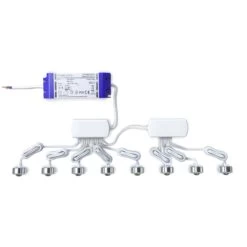 8 X LED Plinth Light Kit With LED Driver - Natural White -LED Downlights Store pl 0.6w 4000k kit 8 pack 3 compressed