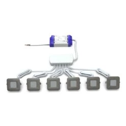 Square 6 X LED Plinth Light Kit In Natural White LED - 4000K