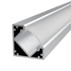 Pack Of 3 Corner Aluminium LED Profiles, 2M - Angled 45 Degree -LED Downlights Store pro cor 2m product camera 1 compressed 1