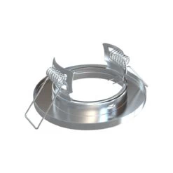 Pack Of 25 Recessed GU10 Spot Light In Brushed Chrome Finish -LED Downlights Store push fit clips on a brushed chrome bezel 1 1