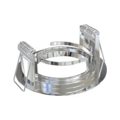 Pack Of 10 GU10 Downlight, Fixed, Die Cast In A Chrome Finish -LED Downlights Store push fit clips on a chrome bezel