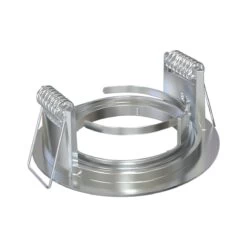 Pack Of 25 GU10 Downlight, Fixed Die Cast In A Brushed Chrome Finish 13 Pack Of 25 GU10 Downlight, Fixed Die Cast In A Brushed Chrome Finish -LED Downlights Store push fit clips on a satin chrome bezel 1