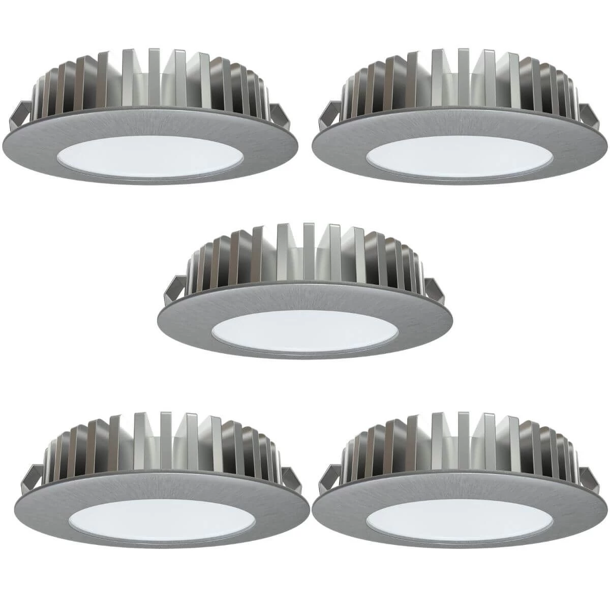 Pack Of 5 - High Brightness, Recessed LED Under Cabinet Lights & 15w Driver 1 Pack Of 5 - High Brightness, Recessed LED Under Cabinet Lights & 15w Driver