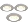 3 Pack Of Recessed, LED, Stainless Steel, Under Cabinet/Shelf Lights & Transformer - Cool Or Warm White
