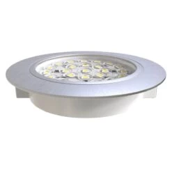 3 Pack Of Recessed, LED, Stainless Steel, Under Cabinet/Shelf Lights & Transformer - Cool Or Warm White -LED Downlights Store recessed led cabinet light side view 1