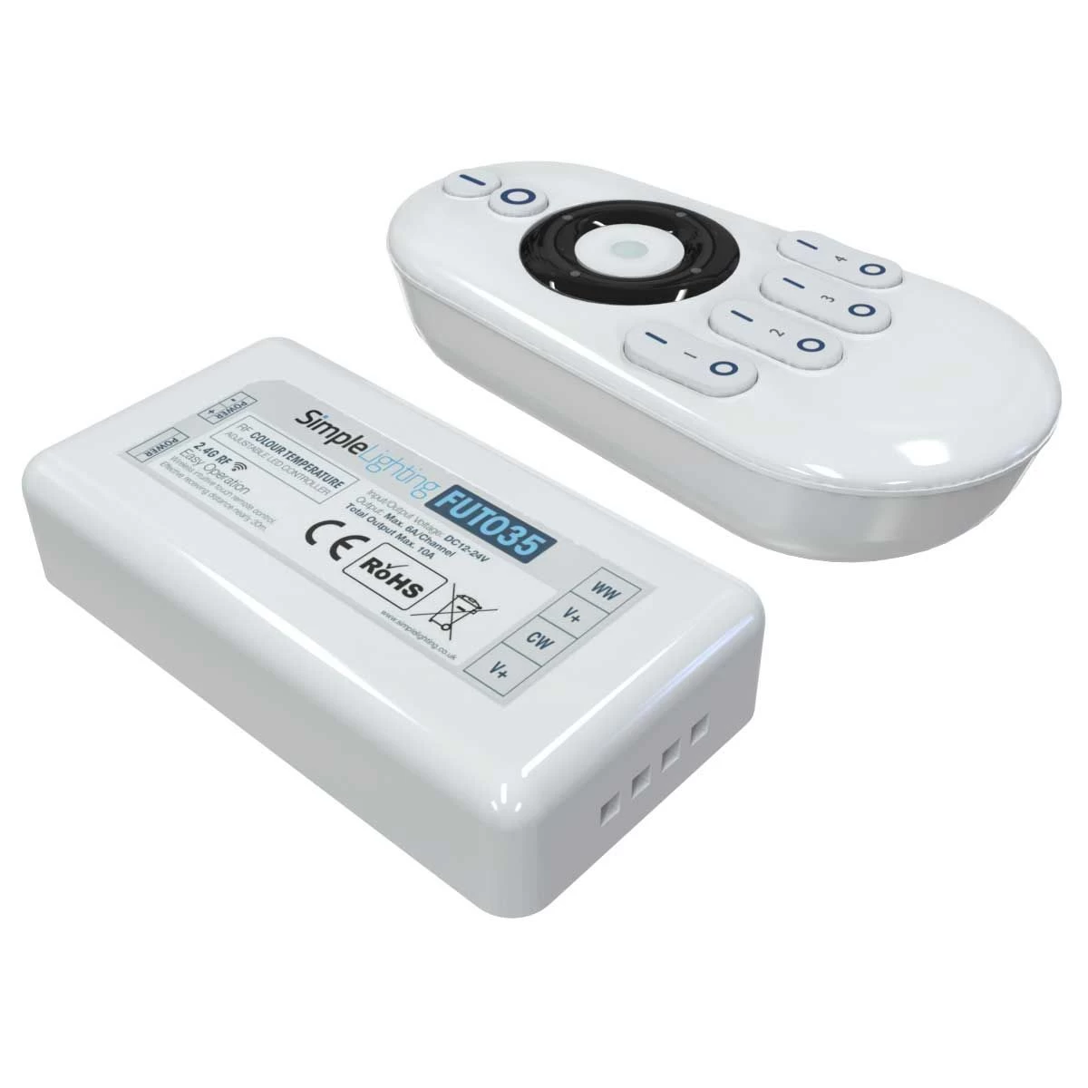 Colour Adjustable Remote Control/Receiver - 4 Channel 1 Colour Adjustable Remote Control/Receiver - 4 Channel