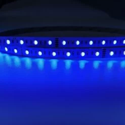 LED Tape, RGBW 19.2w P/M, 60 LEDs Warm White -LED Downlights Store rgbww led strip 3000k blue switched on