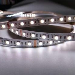 LED Tape, RGBW 19.2w P/M, 60 LEDs Warm White -LED Downlights Store rgbww led strip 3000k warm white switched on