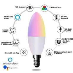 4.5w Smart LED Candle Bulb -LED Downlights Store sha5287 3 1000px