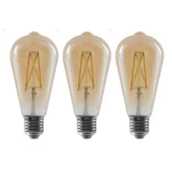 Pack Of 3 ST64, 8.5W Smart WiFi Filament Bulb