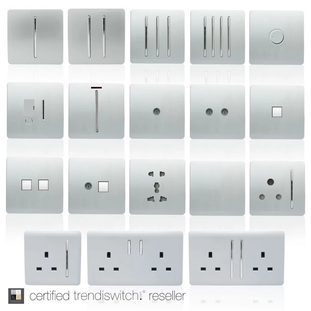 Trendi 4 Gang 2 Way Artistic Modern Glossy Screwless 10 Amp Rocker Light Switch Silver 5 Trendi 4 Gang 2 Way Artistic Modern Glossy Screwless 10 Amp Rocker Light Switch Silver - Image 5