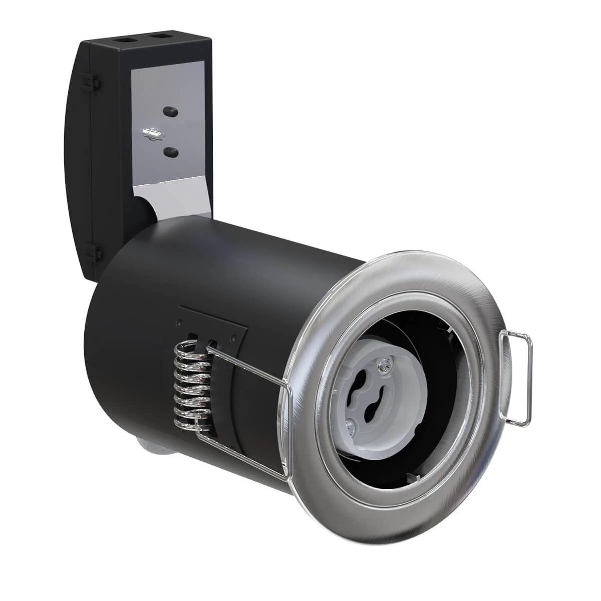 Pack Of 25 Fire Rated Fixed GU10 Downlights In A Brushed Chrome Finish 9 Pack Of 25 Fire Rated Fixed GU10 Downlights In A Brushed Chrome Finish - Image 9