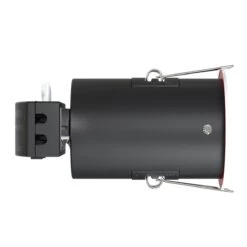 Pack Of 10 Fixed GU10 Die-Cast Fire Rated Downlights In A White Finish 23 Pack Of 10 Fixed GU10 Die-Cast Fire Rated Downlights In A White Finish -LED Downlights Store side of a white fixed gu10 die cast fire rated downlight